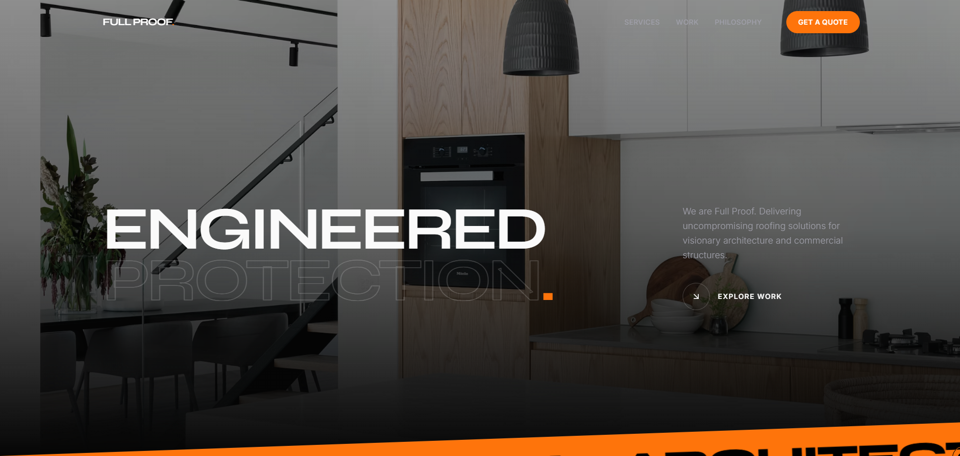Example roofing website we designed